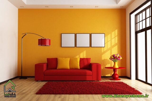 ترکیب رنگ زرد برای اتاق